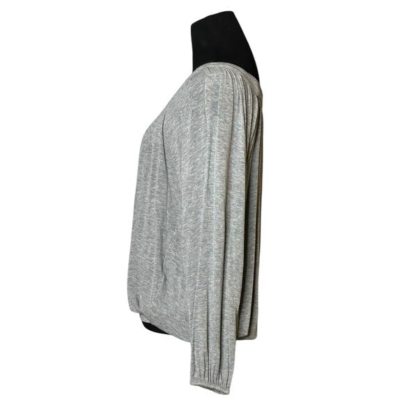 Free People gray pleated long sleeves t shirt blouse size XS - Picture 5 of 12